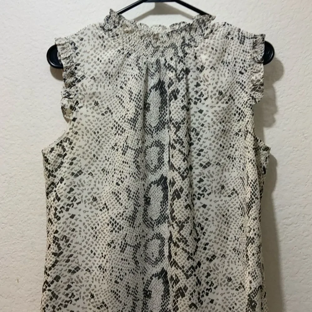 J Crew sleeveless snakeskin top size 4